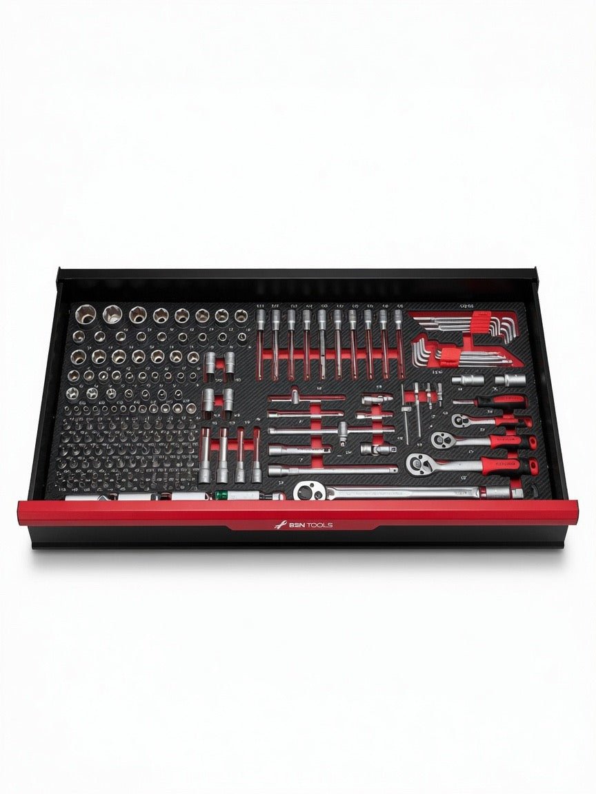 Servante d'atelier pro 11 tiroirs garnis 359 outils AUTOFORGE — vue 5