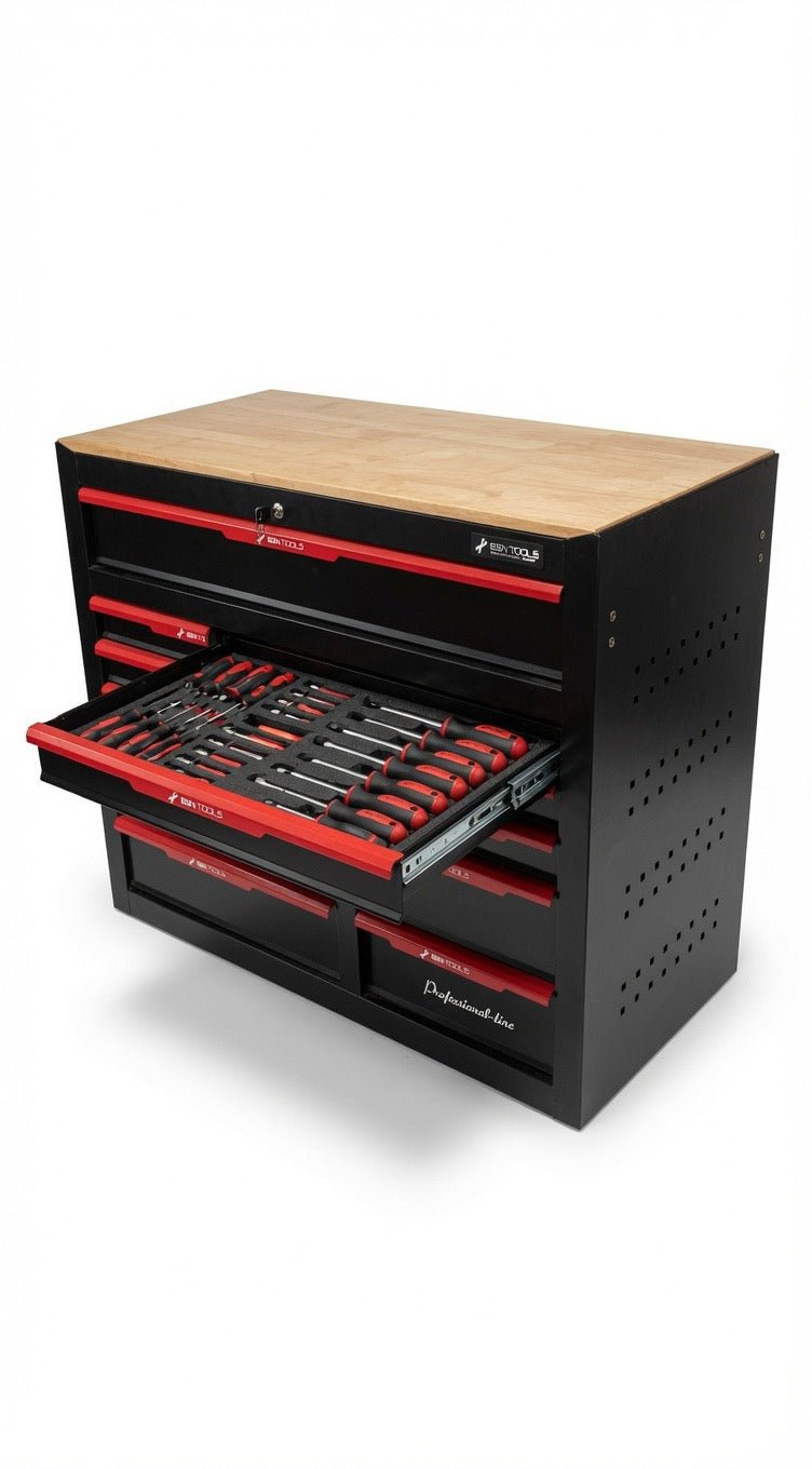 Servante d'atelier pro 11 tiroirs garnis 359 outils AUTOFORGE